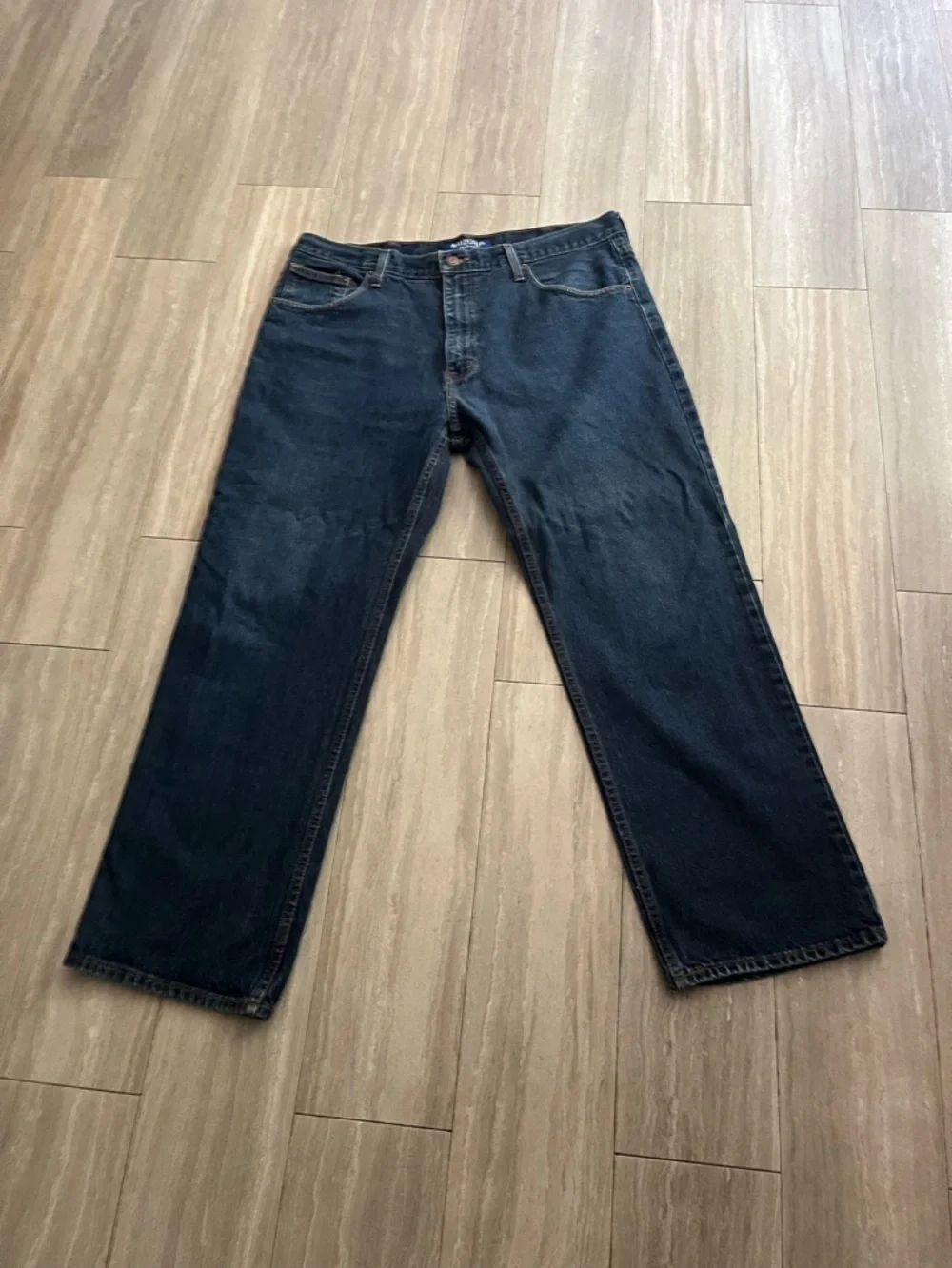 Arizona Jeans Men's 38x30 Blue Original Straight Leg Dark Wash Denim Stretch.
